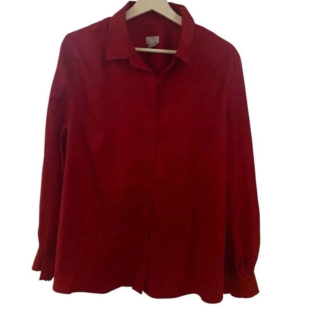 Chico’s red button up dress shirt size 18